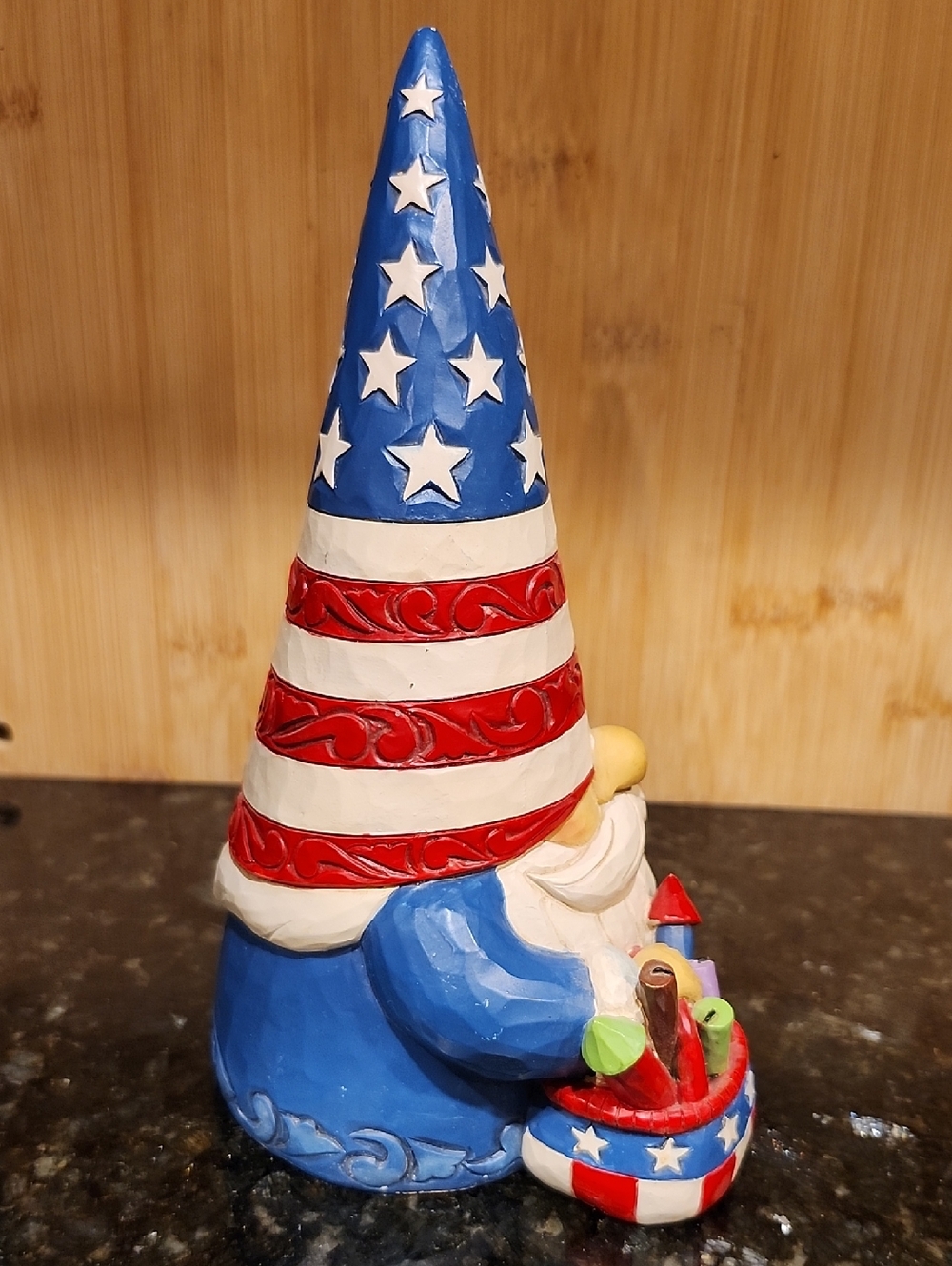 Patriotic USA Gnome Figurine - Red, White & Blue - Picture 4 of 6